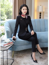 女式短款三?？畚餮b黑色