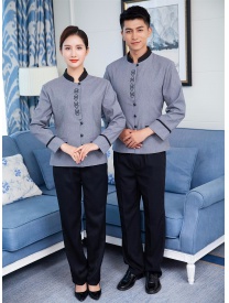 保潔服立領(lǐng)一?？刍ㄟ?灰色